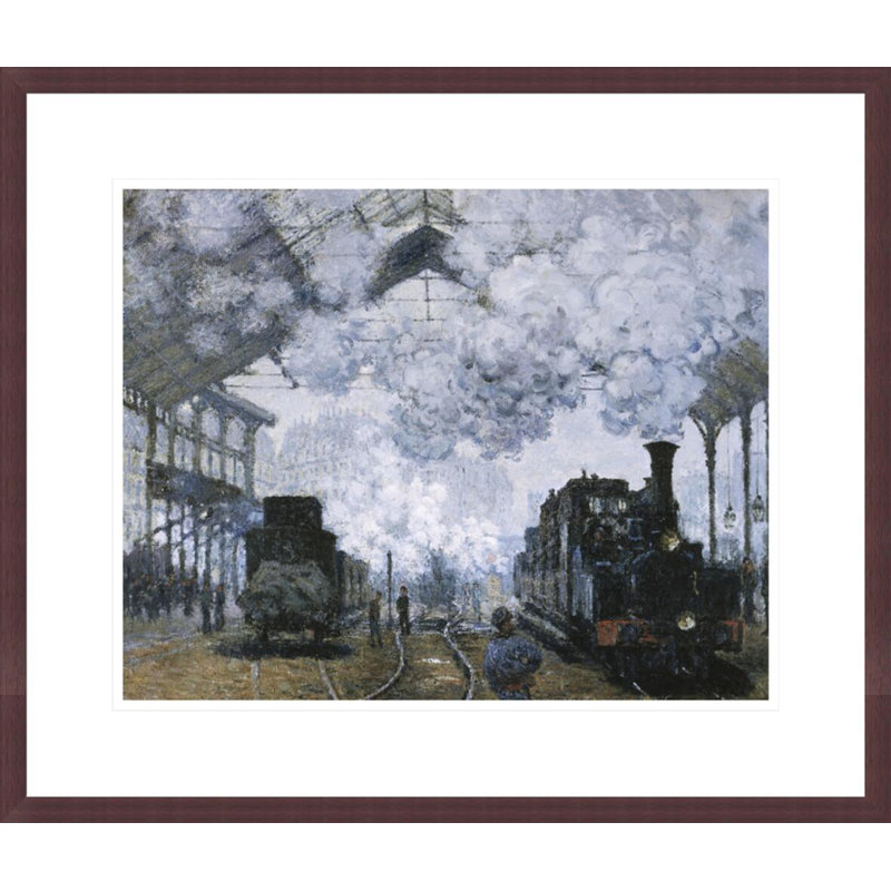 «Gare Saint-Lazare» par Frederic Bazille, impression giclée encadrée, H 17,75 po x l 20,9 po