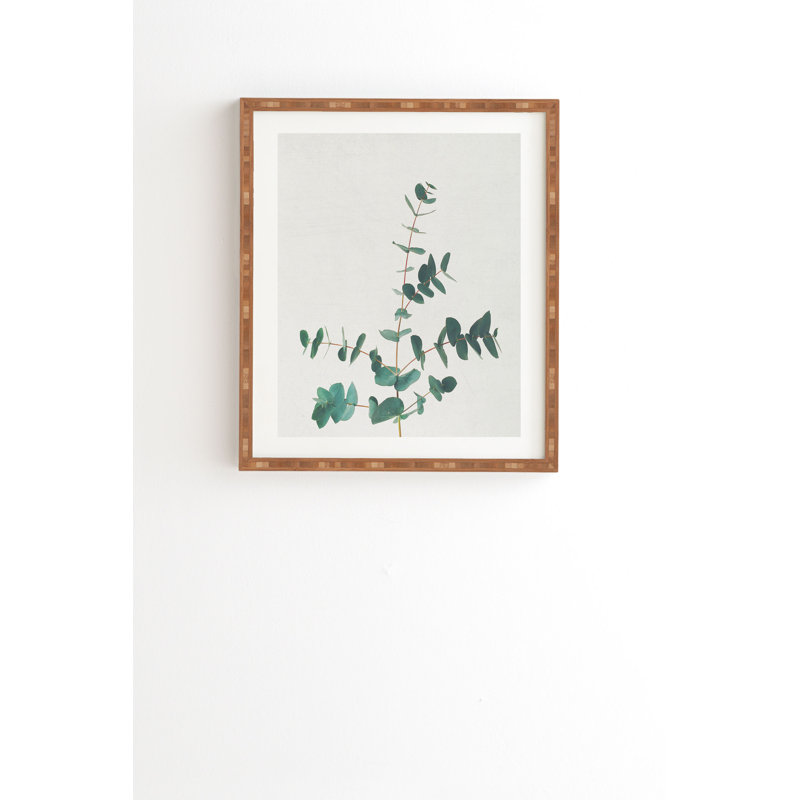 L'eucalyptus - impression d'art graphique, H 20 po x l 20 po x P 2 po, Armature en bambou, Pas de tapis