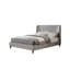 Lit plateforme tapissier moderne avec tête de lit à oreilles, structure de lit en tissu de lin, aucun sommier requis, gris, très grand-1139232609-1139232613
