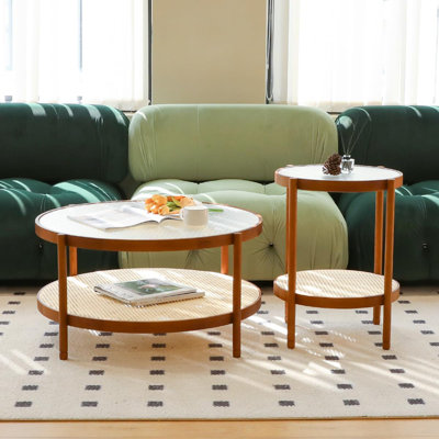 Ensemble de 2 tables basses en verre