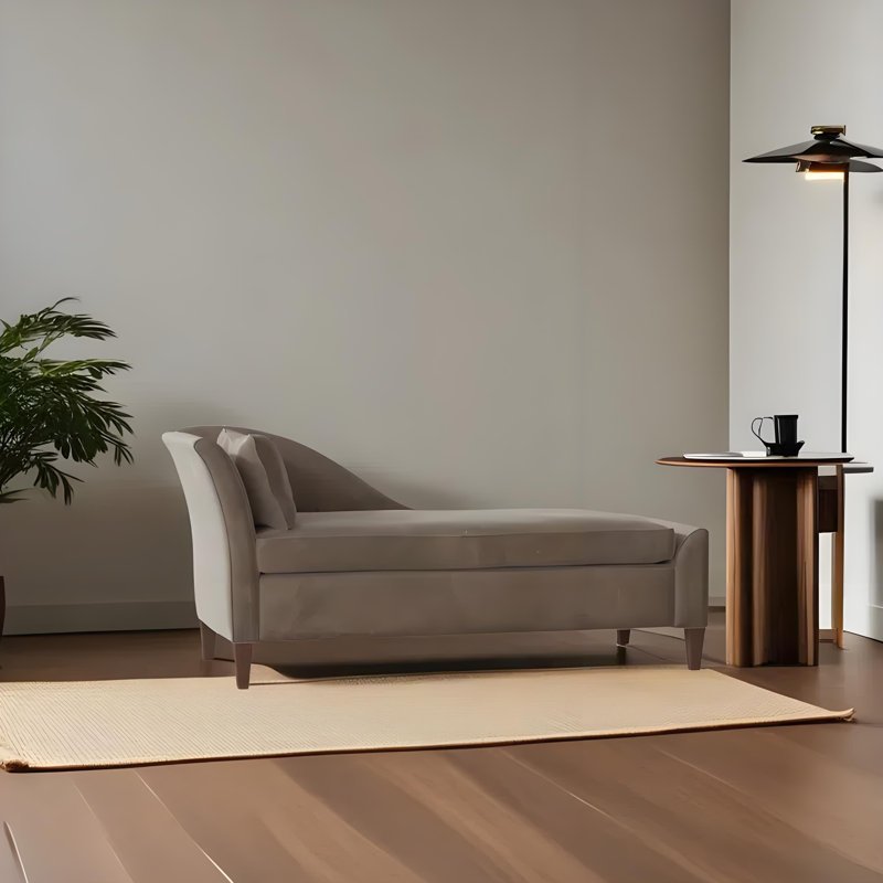 Méridienne simple et moderne, Orienté à gauche (vu de face), Taupe