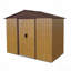 Remise de rangement extérieure en métal 8 pi x 4 pi avec porte coulissante et fondation-124152506