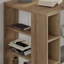Simone Modern Desk with Built-in Bookcase – Stylish Workspace Desk with 6 Open Shelves-102372701-102372702-134172670