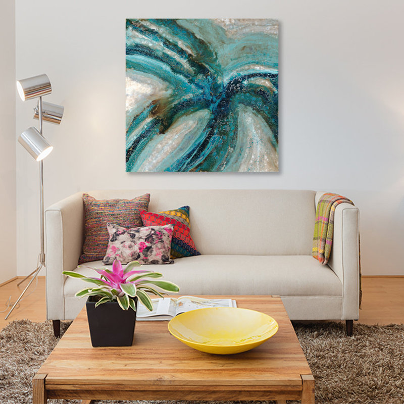 «Blossom in the Rain», reproduction d'art sur toile, H 26 po x l 26 po x P 1,5 po, Toile tendue