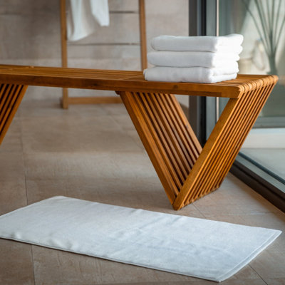 Ensemble de quatre tapis de bain GOTS certifiés biologiques de luxe, moelleux et absorbants