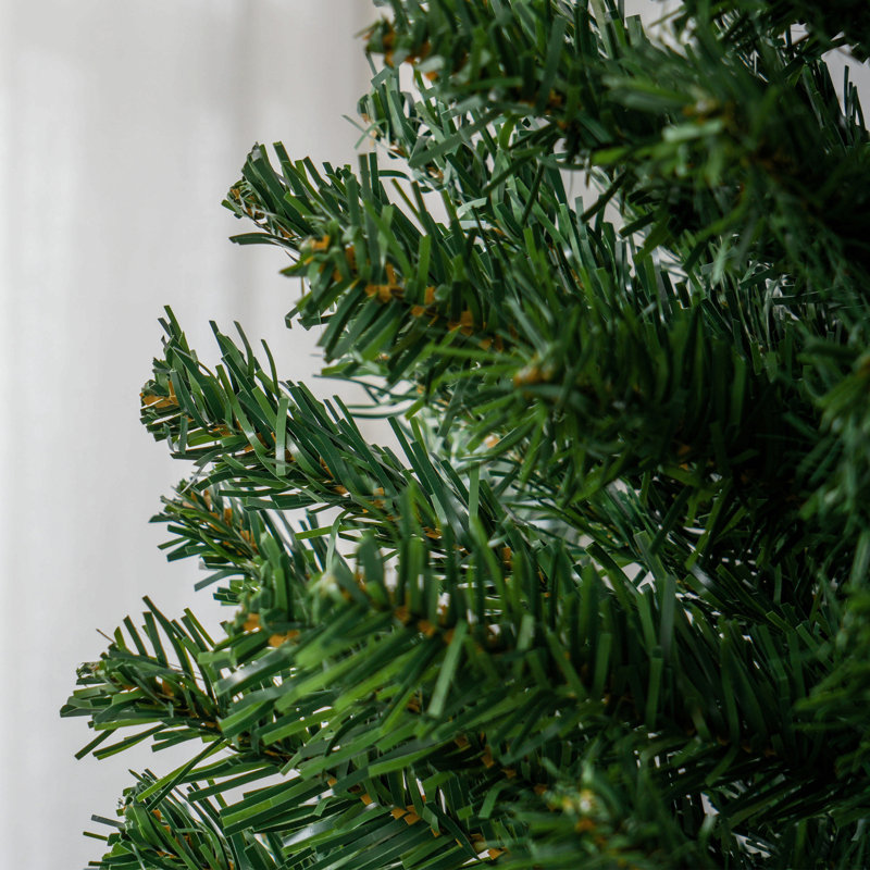 Crayon, arbre de Noël artificiel non éclairé, sapin de Noël mince avec branches réalistes, arbre d'Halloween avec pointes, vert