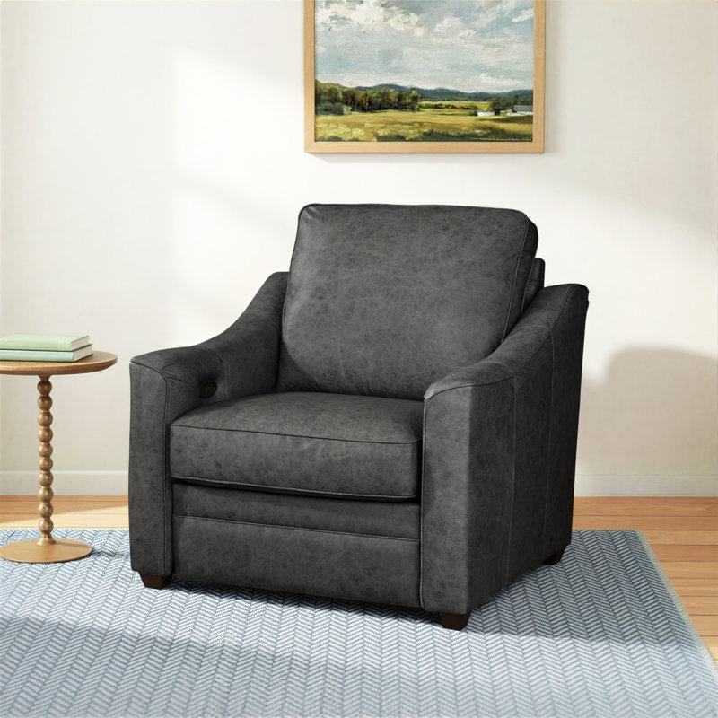 Angelina Upholstered Recliner, Black