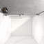 Porte de douche coulissante double sans cadre, verre trempé clair de 5/16 po (8 mm), couche épaisse facile à nettoyer-118574783