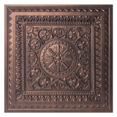 Lot de 48 tuiles de plafond en PVC à coller, 61 cm x 61 cm, étanches, pour la décoration intérieure (17,8 m²/boîte)