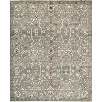 Oriental Area Rug in Dark Blue/Ivory