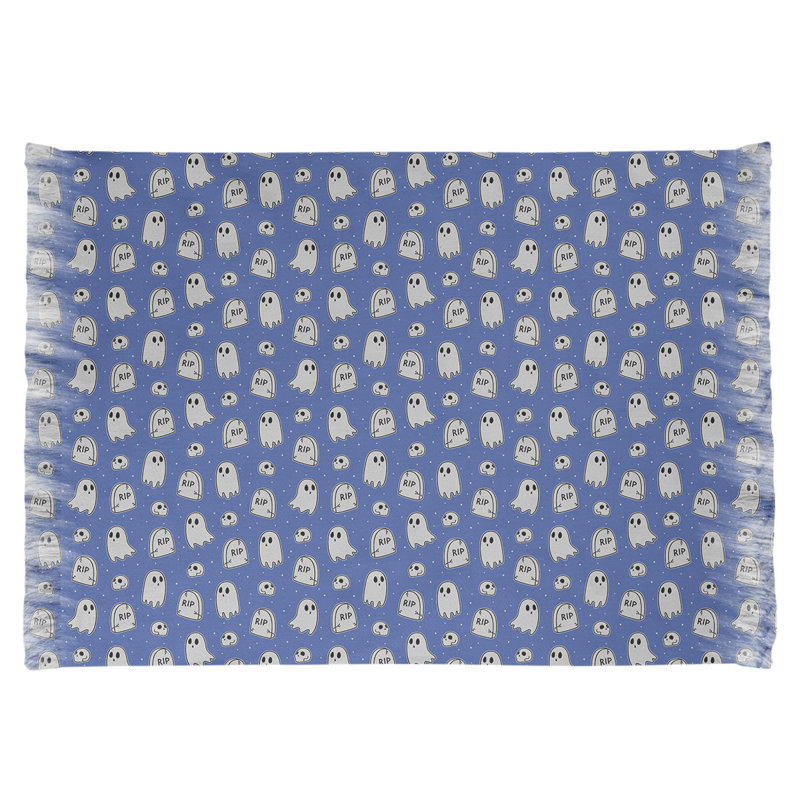 Bleu fantôme classique/Tapis décoratif blanc, Oui