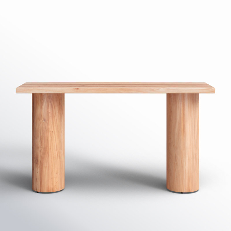 Console en bois massif Dorinne, Naturel