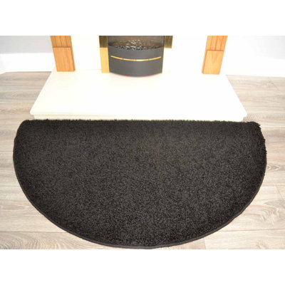 Jolette Half-circle 66 cm x 137 cm Shaggy Washable Area Rug