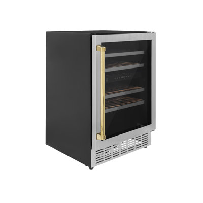 ZLINE 24" Monument Autograph Edition Dual Zone 44-Bottle Wine Cooler in Stainless Steel
