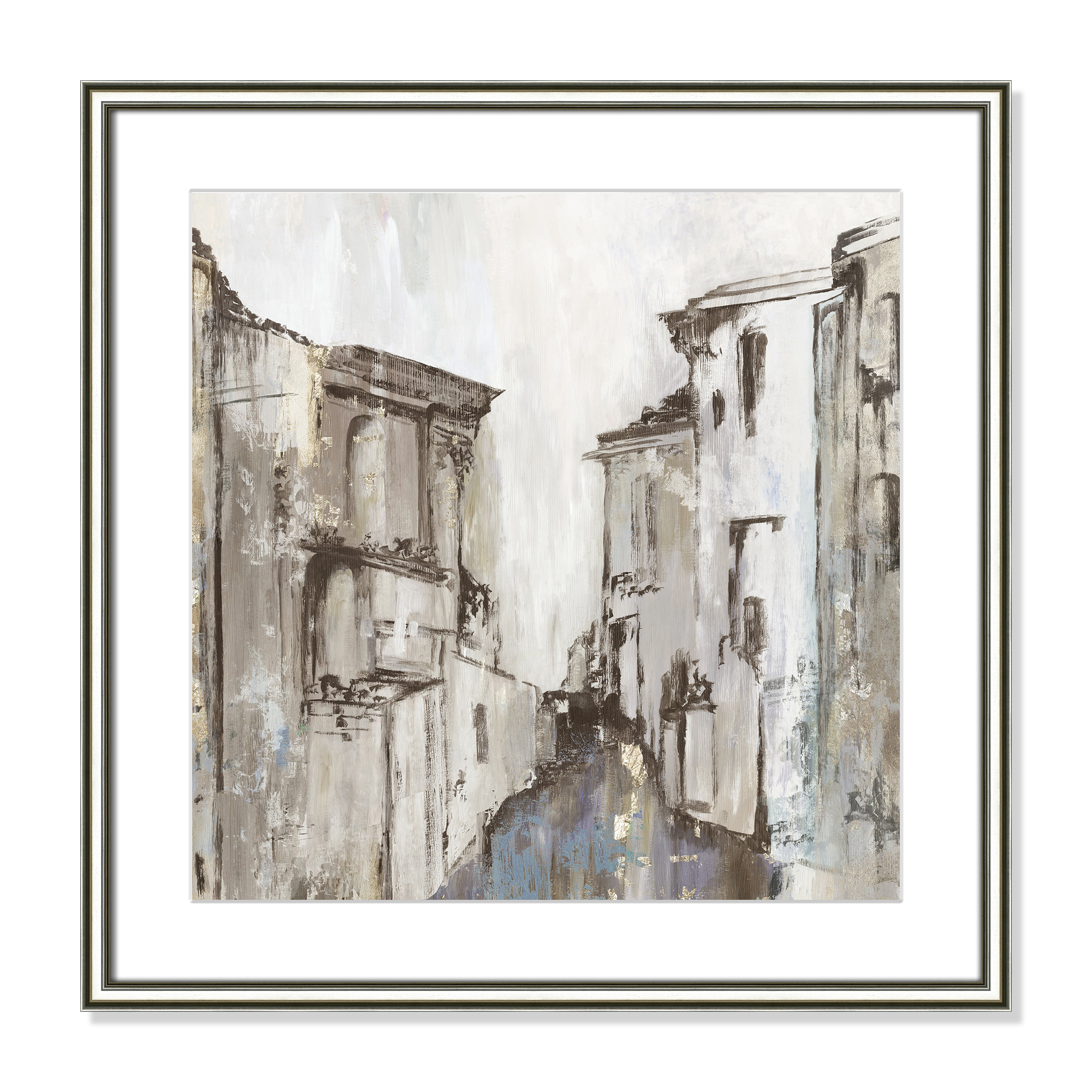 Gothika by Allison Pearce - Picture Frame Painting, Silver, 24.75" H x 24.75" W