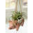  Handcrafted Ceramic Hanging Planter – Flying Pig – 5" Tall Set of 2