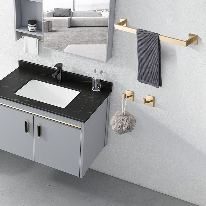  5 - Piece Bathroom Hardware Set, Brushed Gold
