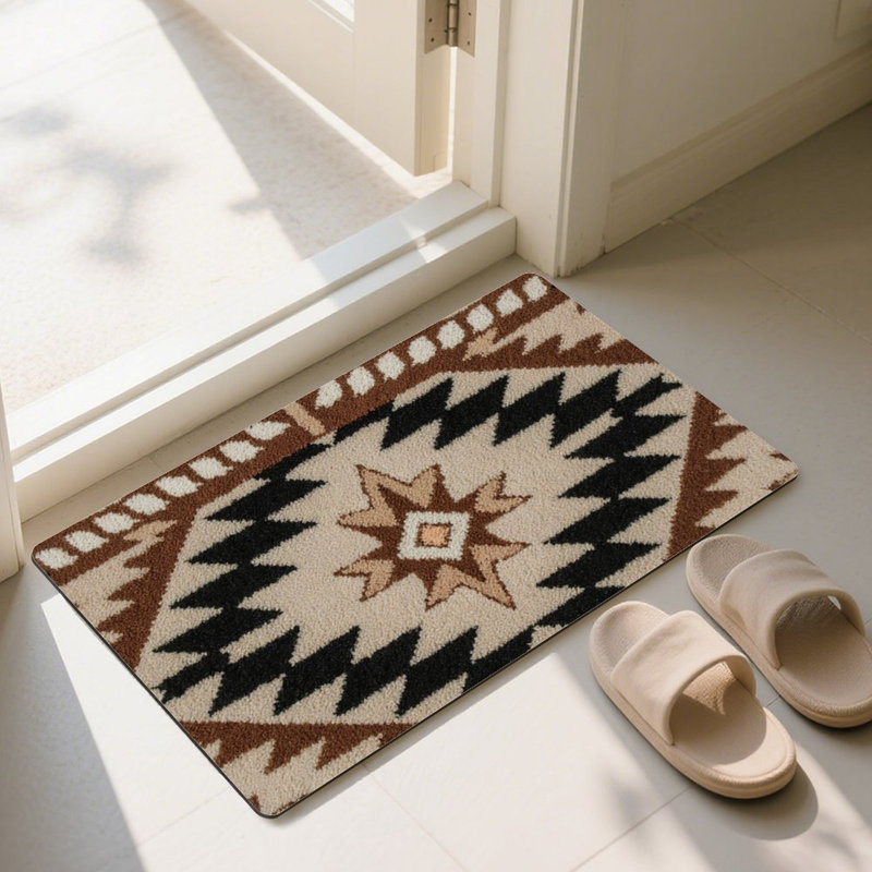 Paillasson Southwestern Tribal Star, 24 x 36, pour porte d'entrée
