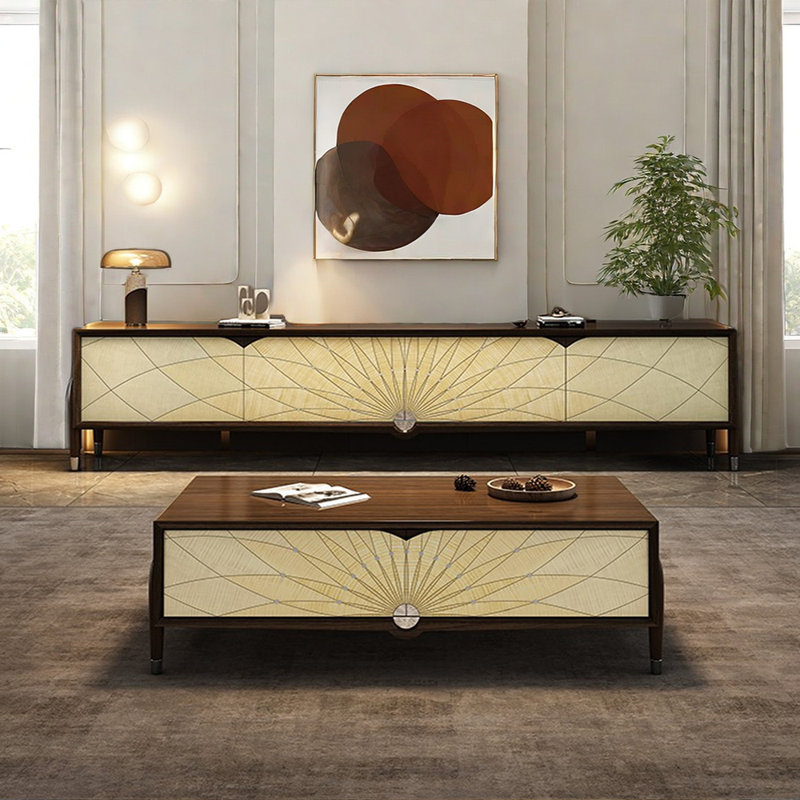 Ensemble de table basse et de meuble télé 2 pièces