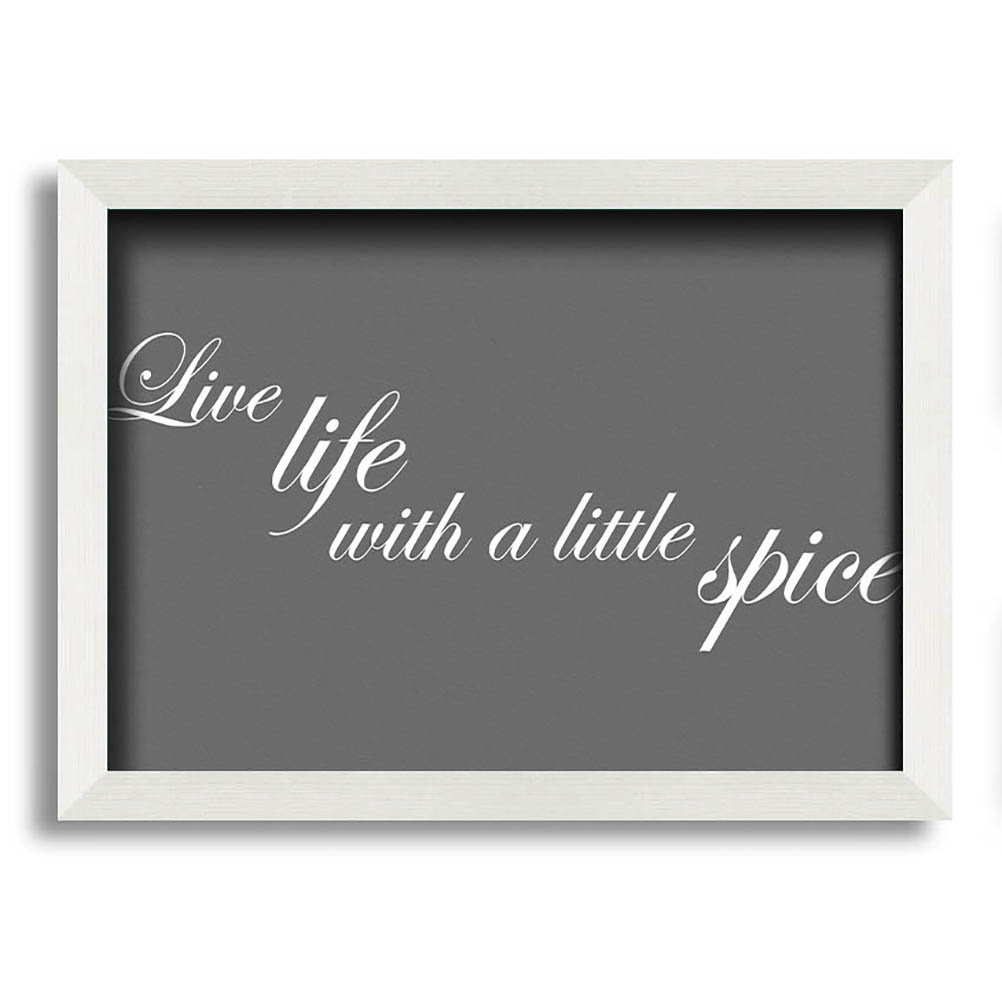 Ridgeland Kitchen Quote Live Life With A Little Spice Grau Gerahmter Druck Wandkunst