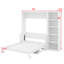 Lit escamotable double avec bureau et bibliothèque-863306185-863306186