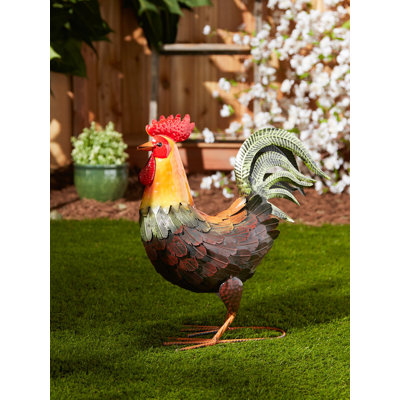 DÉCORATION DE COQ COLORÉE