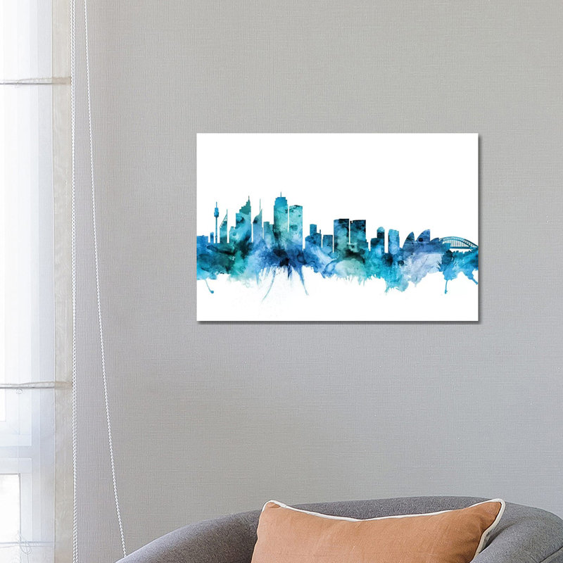 Sydney, Australia Skyline by Michael Tompsett - 1 Piece Wrapped Canvas Wall Art, 66.04 cm H x 45.72 cm W x 3.175 cm D