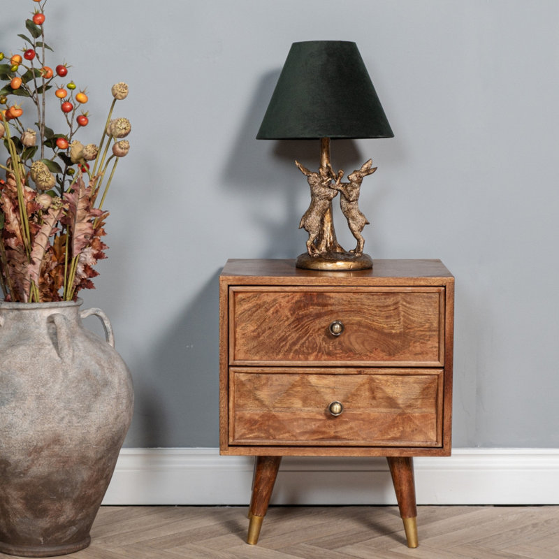 Reubens 45cm W Solid Wood Bedside Table
