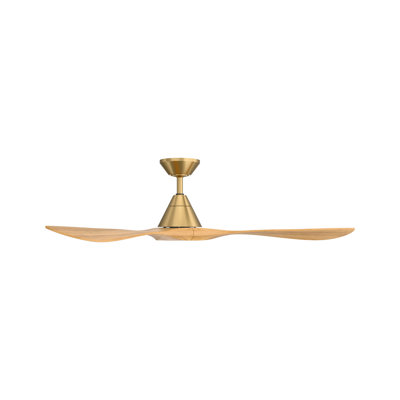 Ventilateur de plafond intelligent à 3 pales en bois naturel Carve avec télécommande incluse