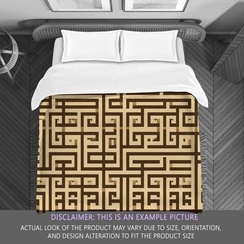 Mandala Comforter, Queen Comforter, Brown/Gold