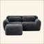 Canapé en forme de L sans os, tissu moelleux moelleux et moelleux, avec éponge haute densité 32D, sans assemblage requis, conception ergonomique inférieure antidérapante, avec coussins décoratifs, convient aux chambres à coucher