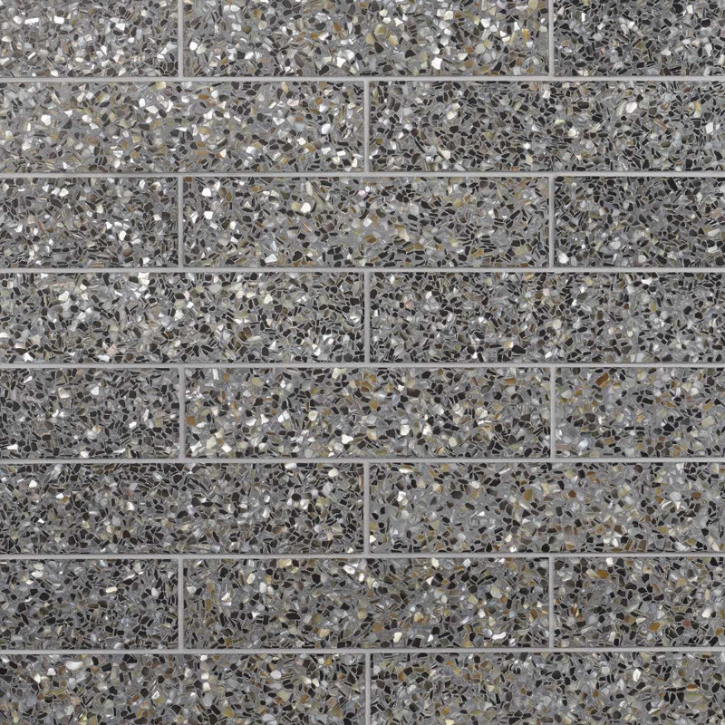 Reef Gray 3X12 Polished Pearl Terrazzo Tile