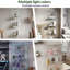 64.1" Glass Display Cabinet With Shelves, Floor Standing Curio Display Cabinets With LED And 2 Doors, Modern Display Case For Living Room Bedroom-1138733523