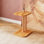 Sicily Solid Beech Wood Side Table, Rectangular C Table for Sofa and Chair