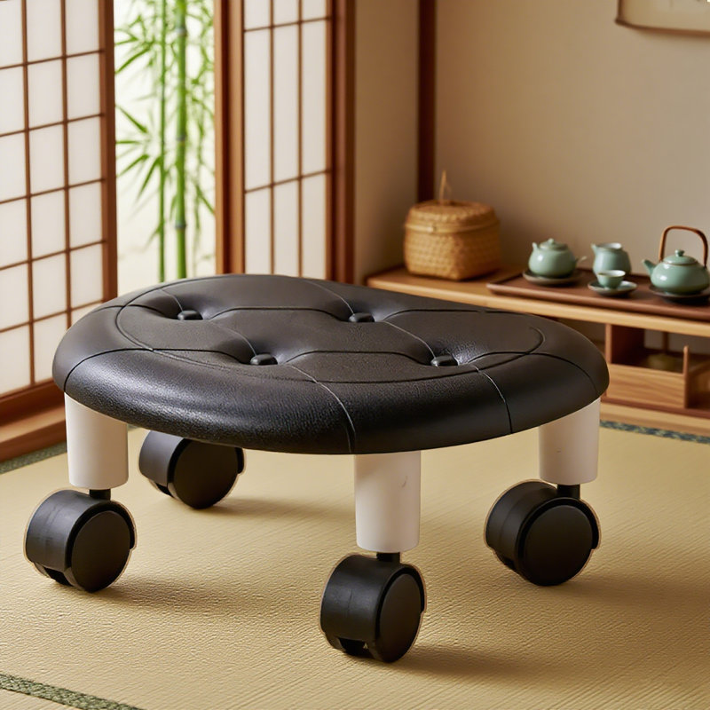 Tabouret bas avec roulettes