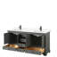 Ensemble de meuble-lavabo double autoportant 72 po avec plateau en quartz Deborah-98186985-98186990-98186986
