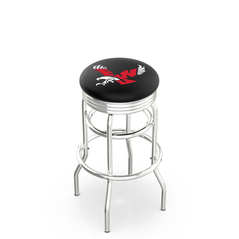 Tabouret de bar Logo Series, Tabouret de comptoir (siège d'une hauteur de 25 p, Double anneau chromé