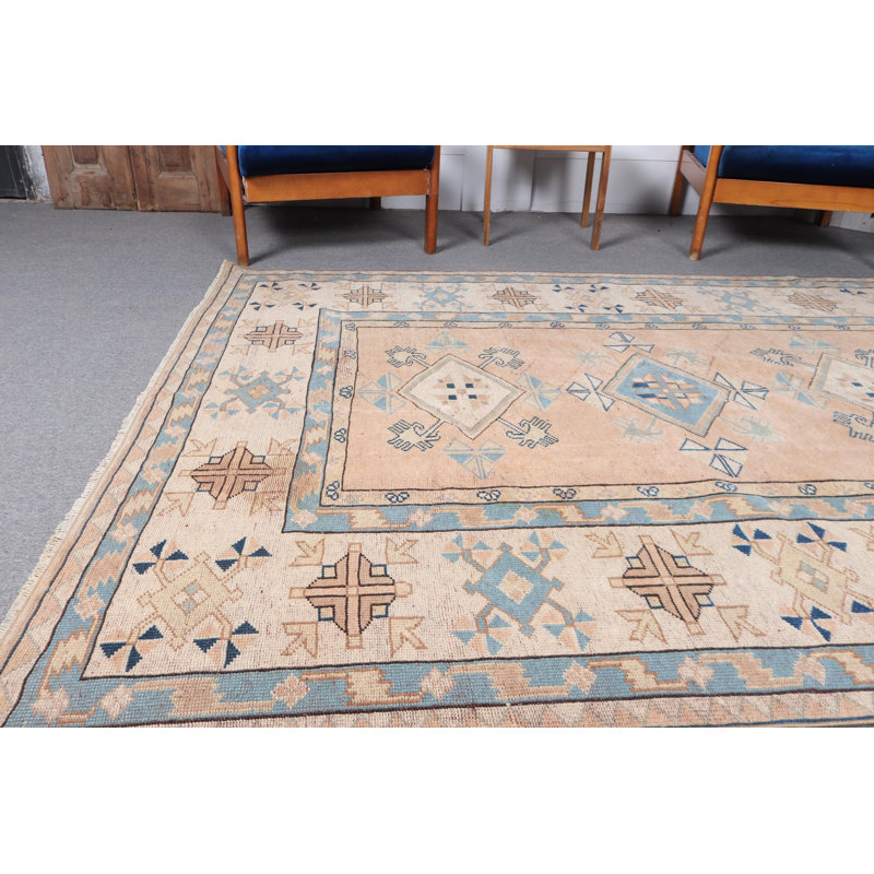 Grand tapis turc rétro en laine - Anatolian Beige