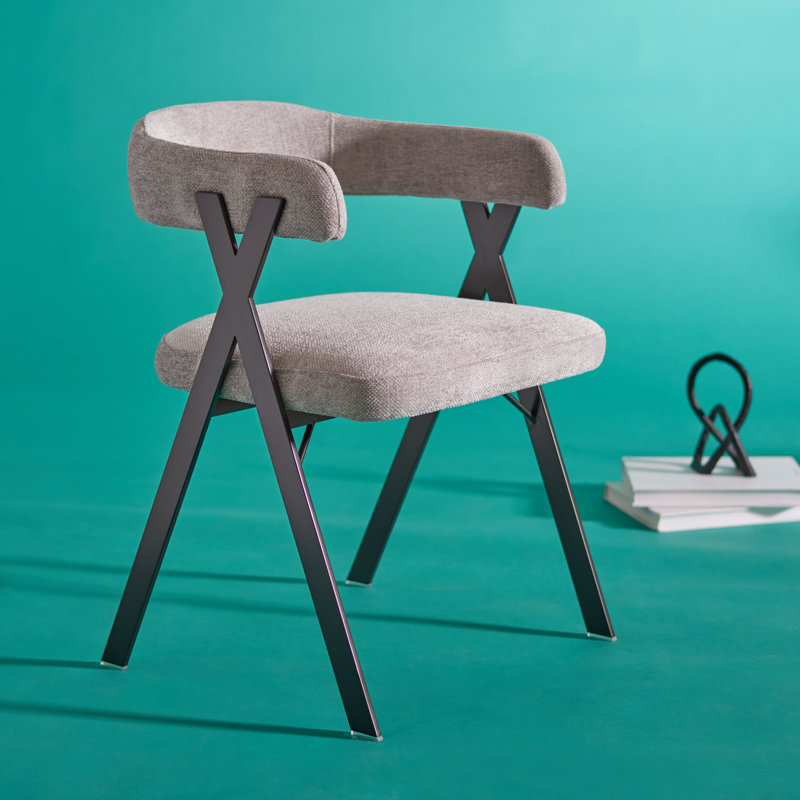 Chaise avec accoudoirs, Gris
