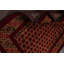 Tapis unique en laine noué à la main rouge / beige nouvel âge Balouch 3 pi 1 po x 4 pi 9 po Nolberto