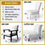 Fauteuil de chambre beige rembourré Boho Chic Poppy Blooms I