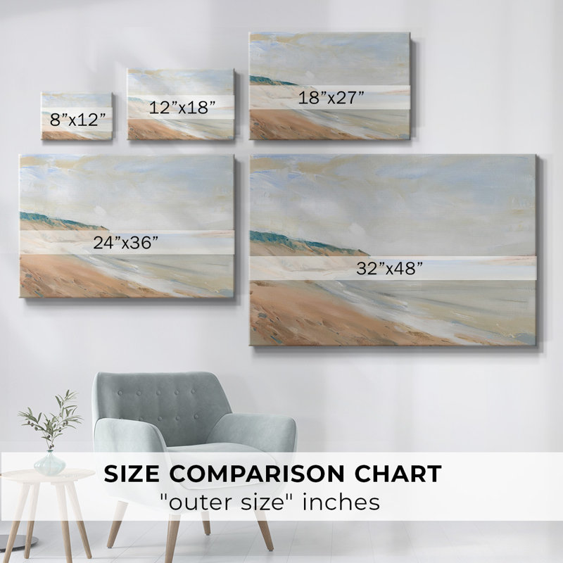 Shoreline Study I-Gallery Wrapped Canvas, 12" H x 18" W
