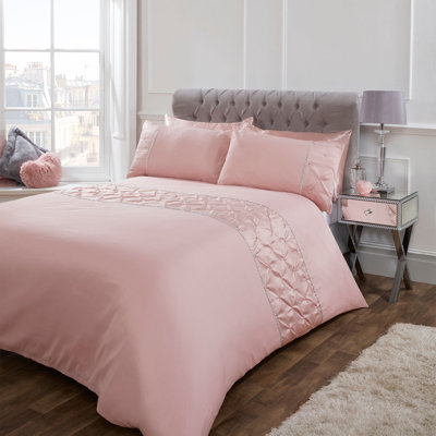 Reid Polyester Solid Colour Duvet Cover Set with Pillowcases Included