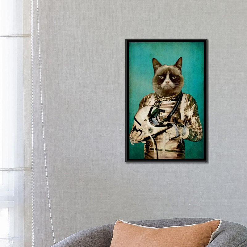 « i need some space », impression sur toile, H 26 po x l 18 po x P 1,5 po, Toile avec cadre noir, Pas de tapis
