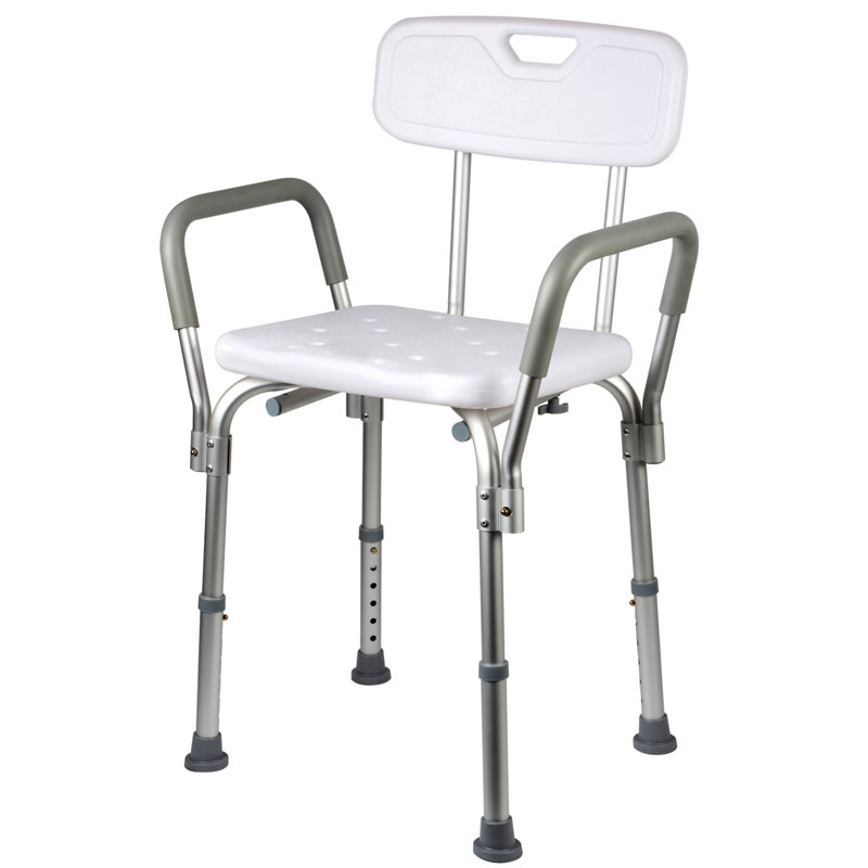 Shower Chair Seat For Senior Up To 350Lb Capacity With Padded Armrests For Bathtub Slip Resistant Shower Seat