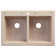 Radius 33.06'' L Drop-In Double Bowl Granite Kitchen Sink