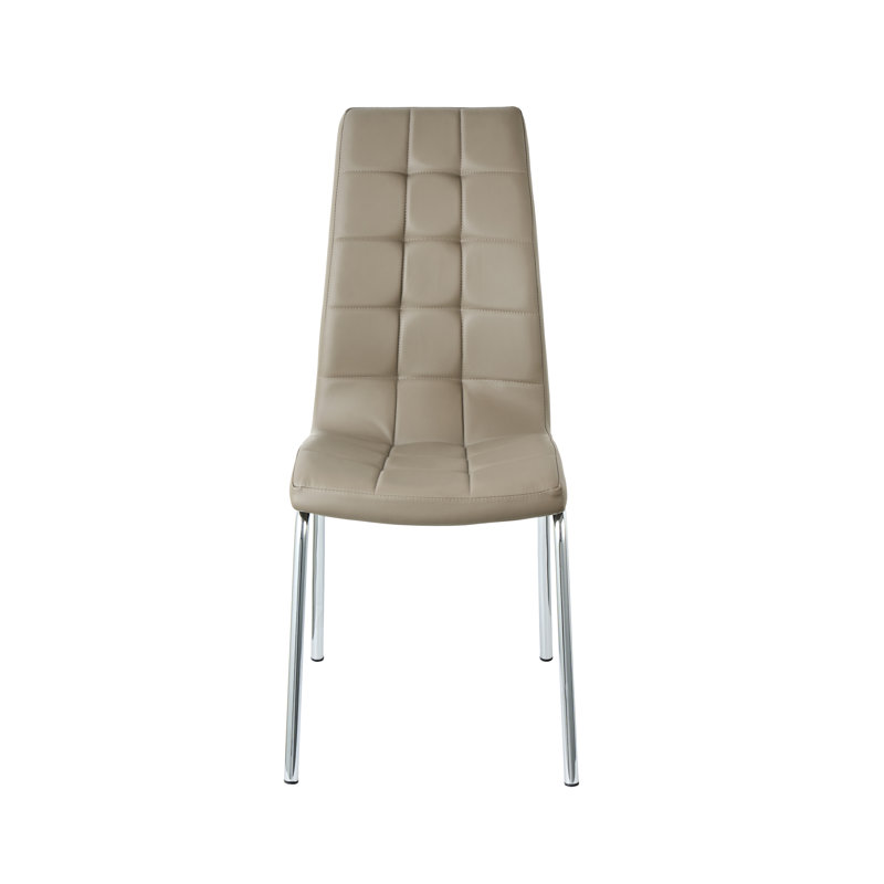 Tufted Upholstered Side Chair, Beige