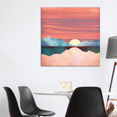 Pink Oasis 1 Piece Wrapped Canvas Painting