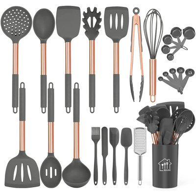 Ensemble d'ustensiles de cuisine en silicone, ensemble d'ustensiles de cuisine 26 pièces
