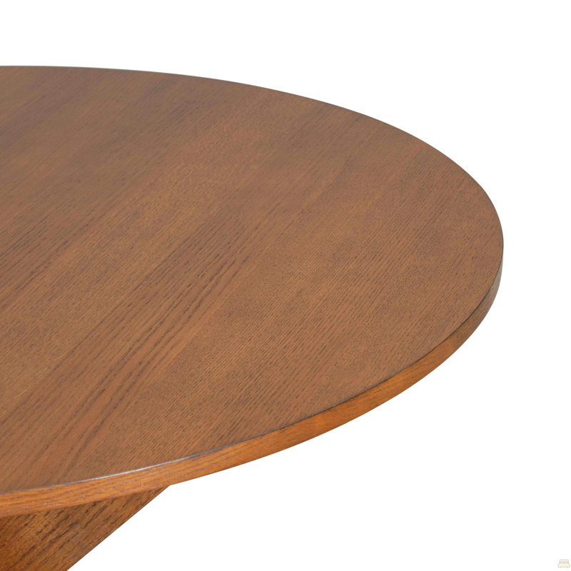 Table de salle à manger ronde de style campagne moderne, cerisier